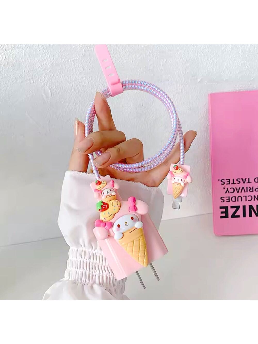 Ice Cream Bunny iPhone Charger and Cable Protectors P67